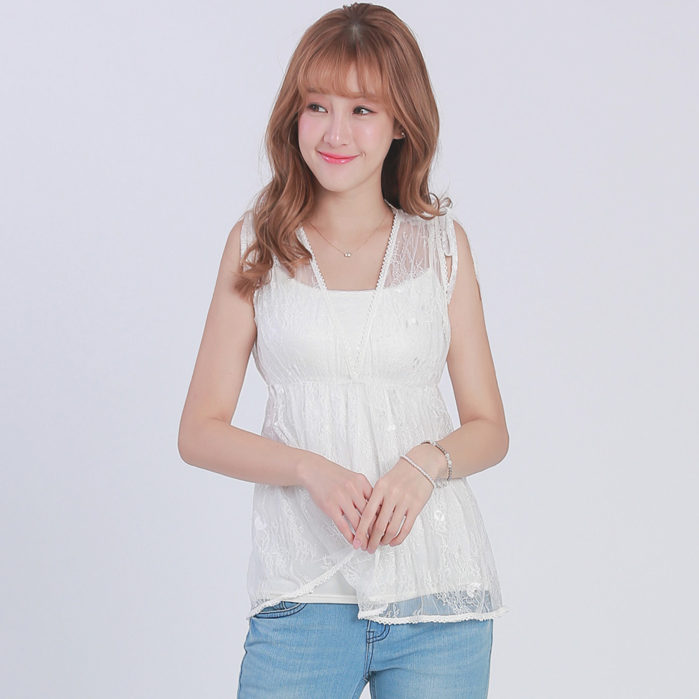 YOCO Womens Lace Babydoll Top Japanese/Korean Fashion