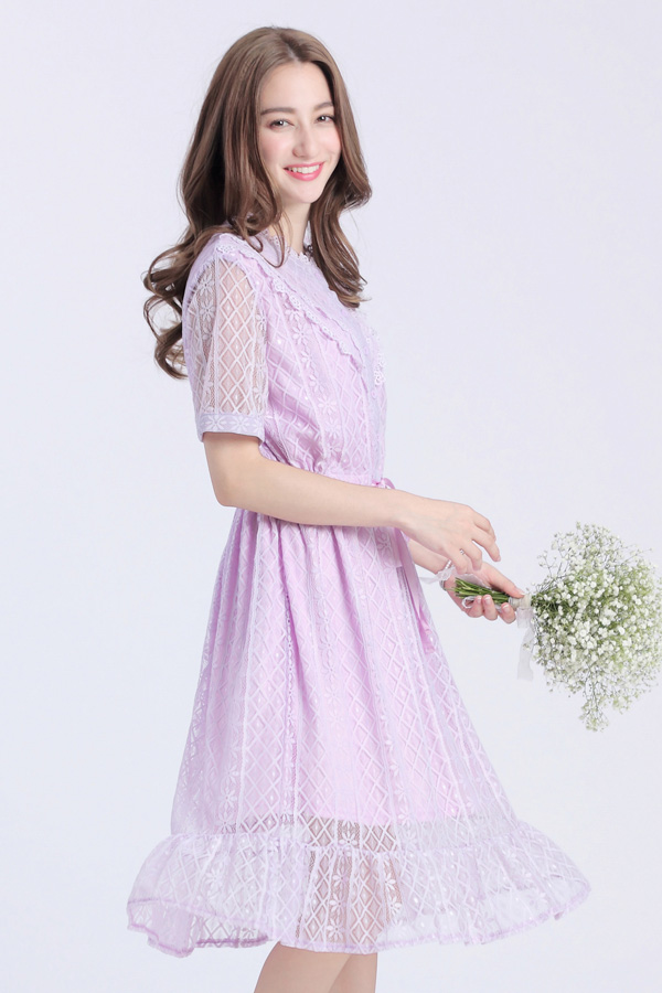 YOCO Womens Ruffled Lace Peasant Dress Japanese/Korean Fashion eBay