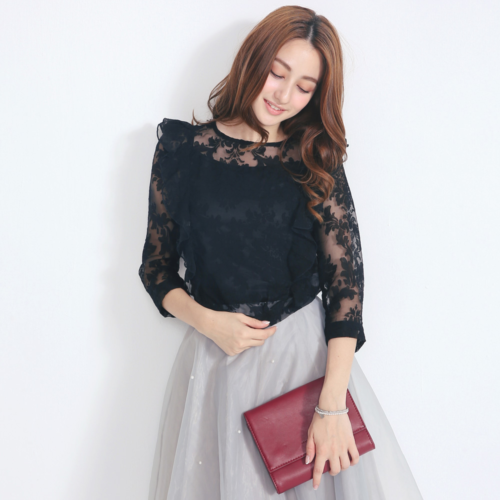 Yoco Womens Lace Applique Blouse Korean Fashion yoco womens lace applique blouse korean fashion