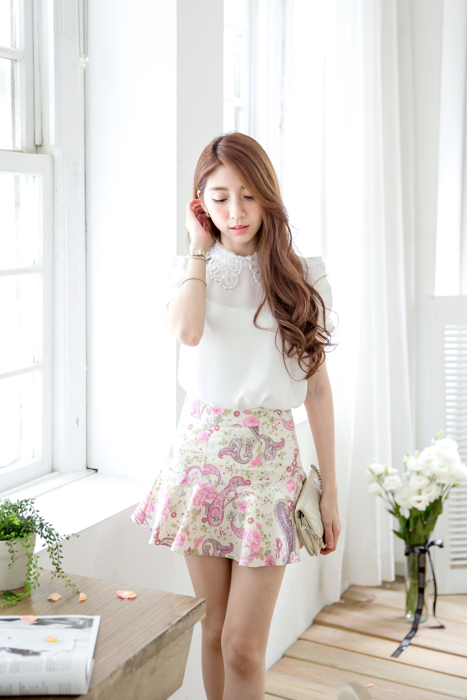 Mayuki Womens Floral Ruffled Mini Skirt Japanese Korean Fashion Ebay